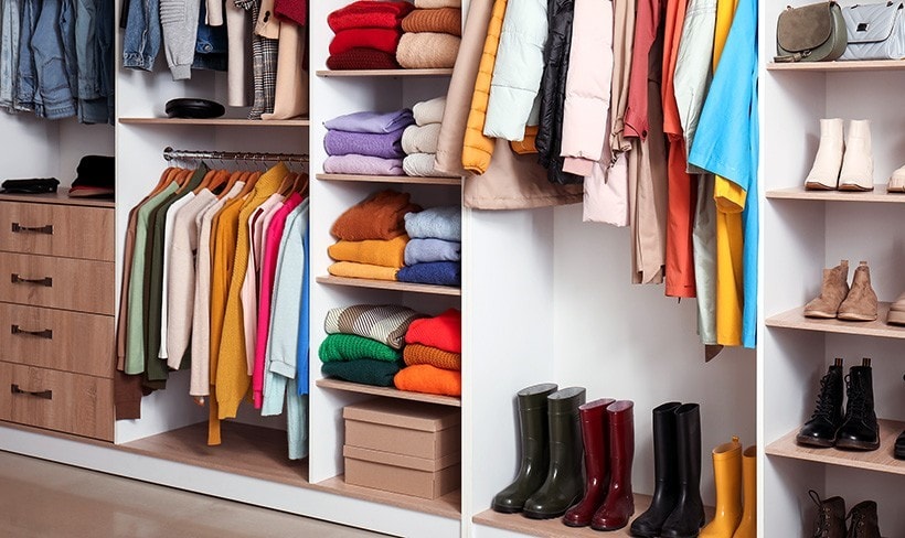 Хранение вещей в шкафу