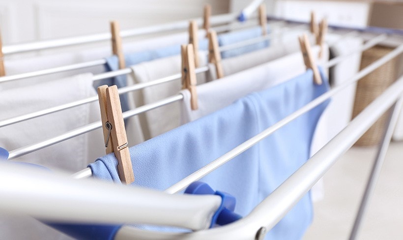 Как сэкономить место на сушилке для белья